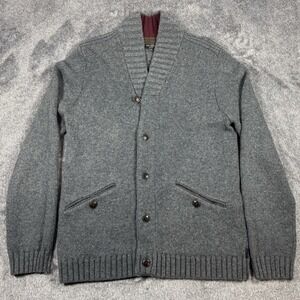 Ted Baker London Mens 4 (L) Shawl Collar Button Up Alpaca Wool Cardigan Sweater